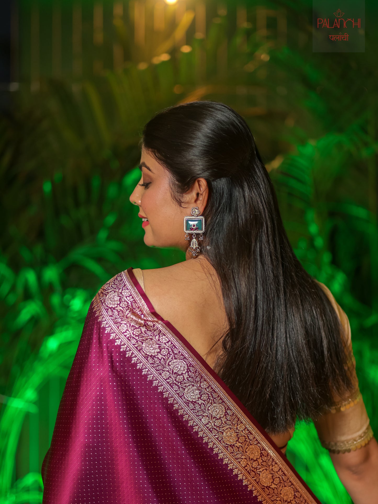 Wine Berry Zari Woven Banarasi Handloom Katan Silk Saree
