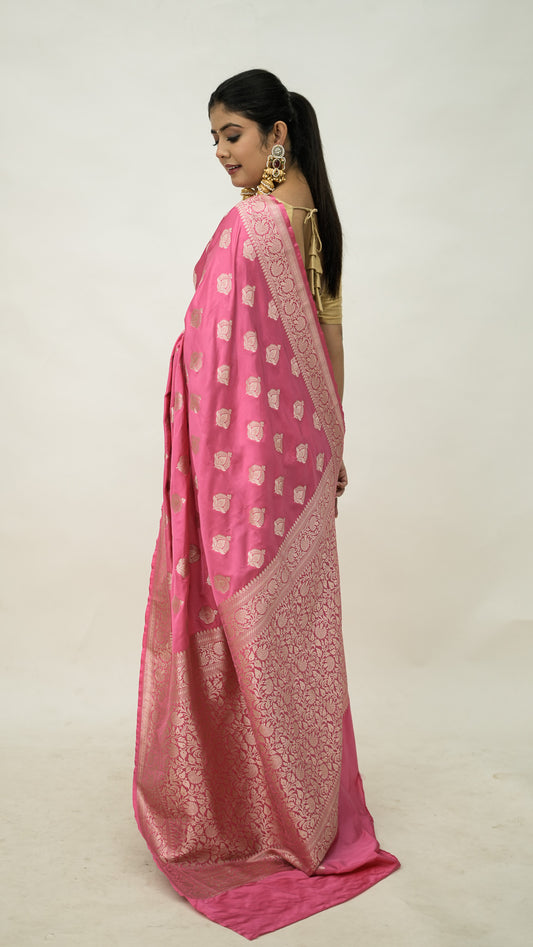 Banarasi Mashru Kataan Saree