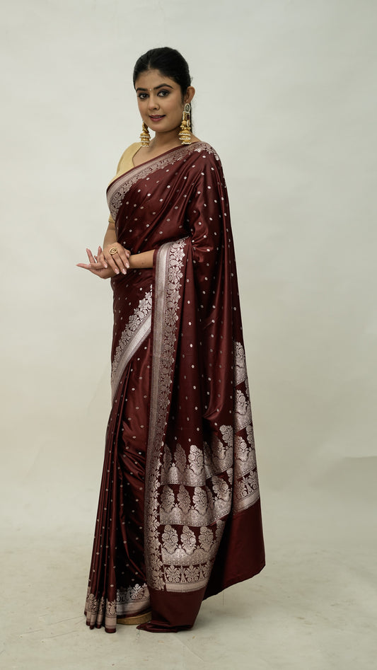 Banarasi Mashru Kataan Soft Silk Saree