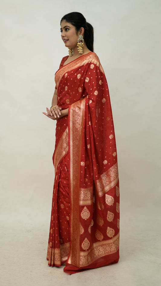 Banarasi Georgette Kataan Silk Saree