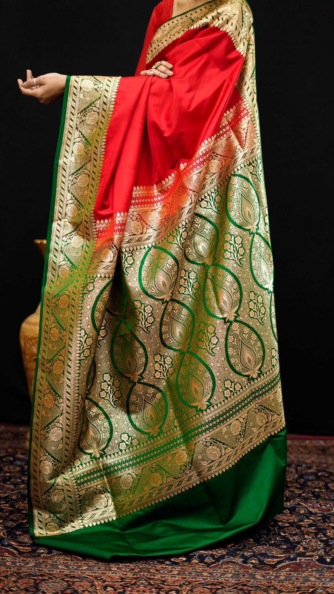 Satin Silk Saree with Zari Border