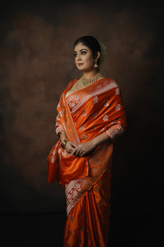 Banarasi Katan Mashru Silk Saree