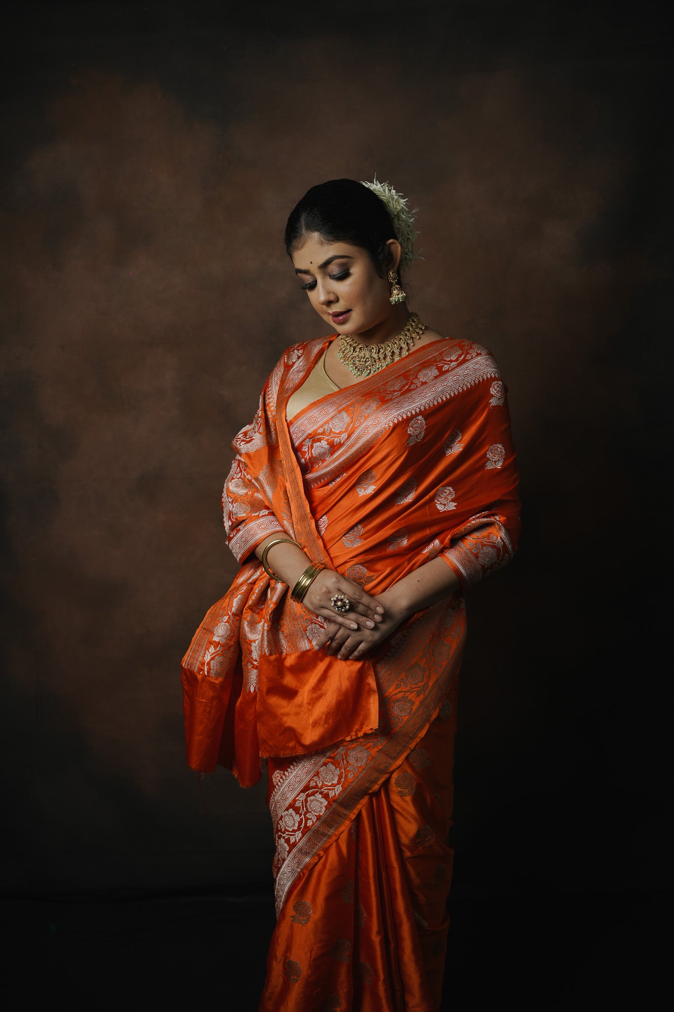 Banarasi Katan Mashru Silk Saree
