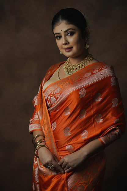 Banarasi Katan Mashru Silk Saree