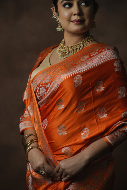 Banarasi Katan Mashru Silk Saree