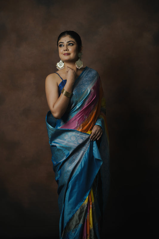 Banarasi Mashru Katan Silk Saree