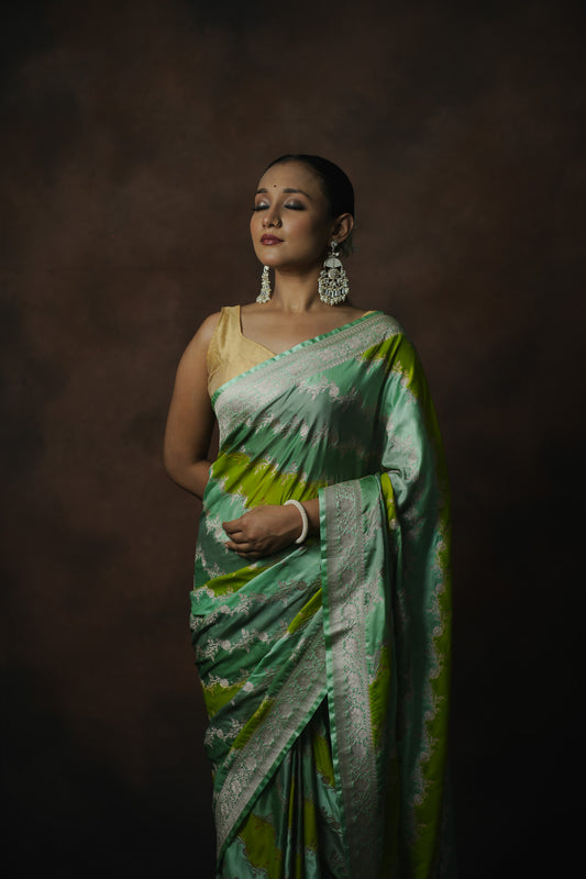 Banarasi Mashru Katan Silk Saree