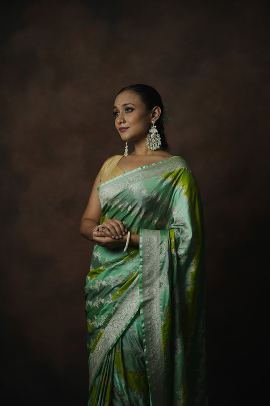 Banarasi Mashru Katan Silk Saree