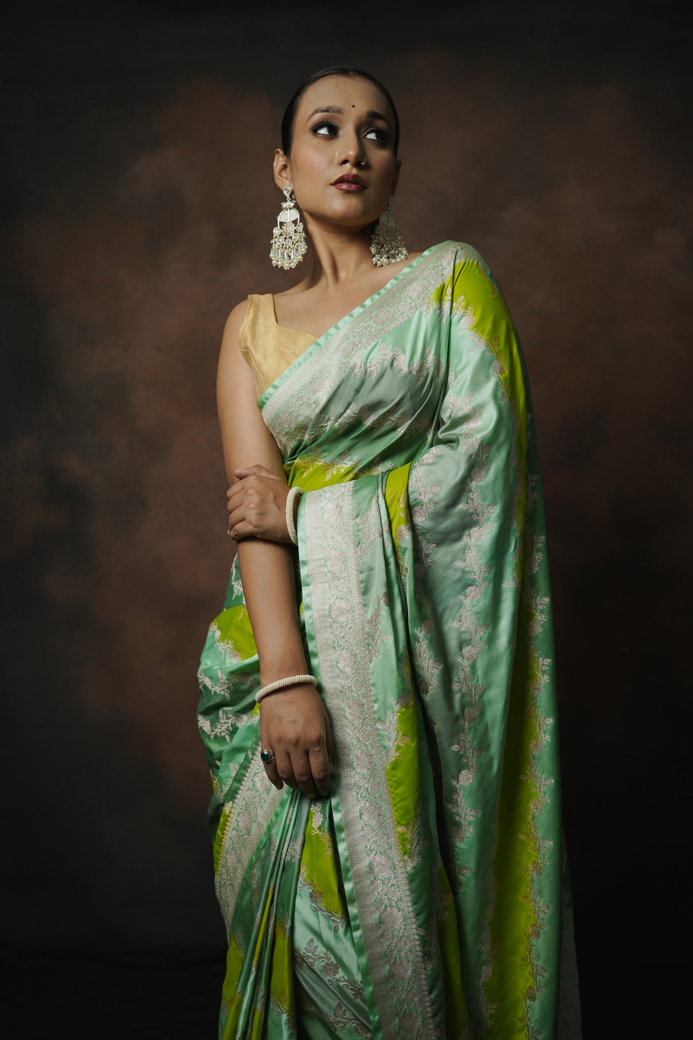 Banarasi Mashru Katan Silk Saree