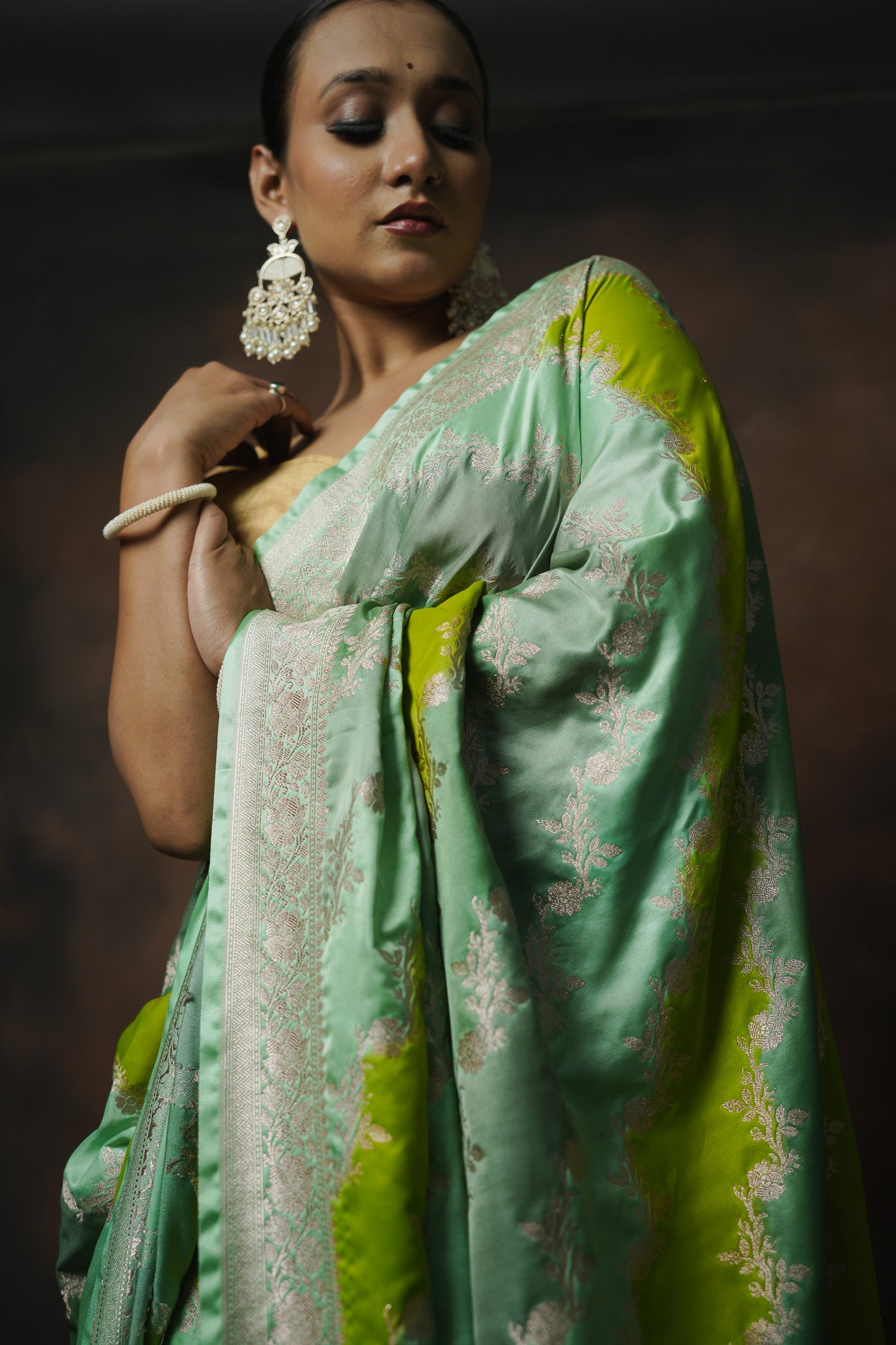 Banarasi Mashru Katan Silk Saree