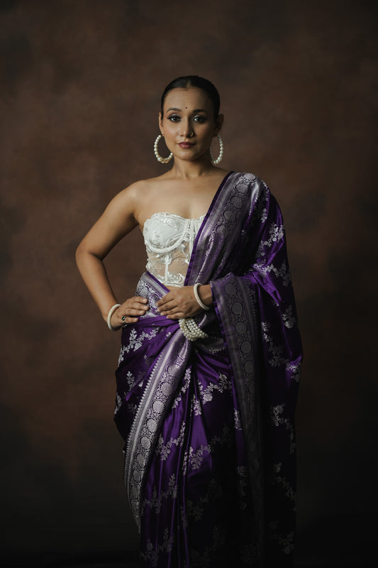 Banarasi Mashru Katan Silk Saree