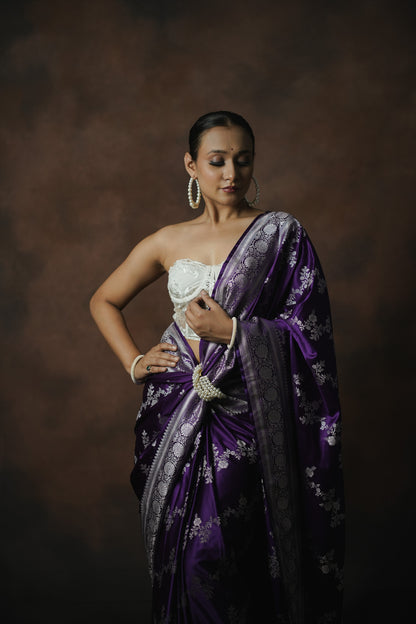 Banarasi Mashru Katan Silk Saree