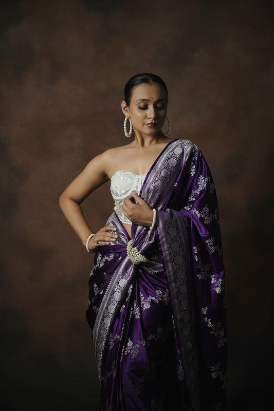 Banarasi Mashru Katan Silk Saree