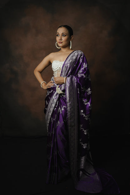 Banarasi Mashru Katan Silk Saree