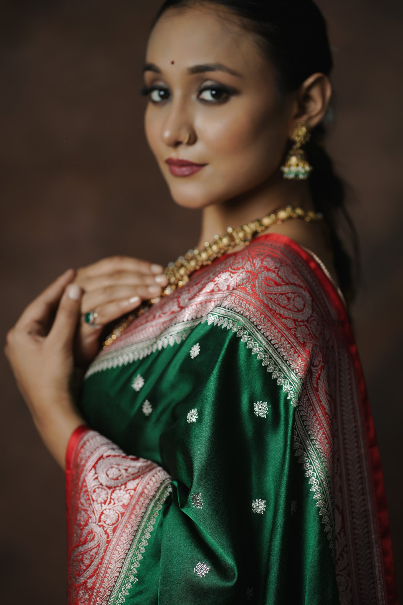 Mashru Katan Silk Saree