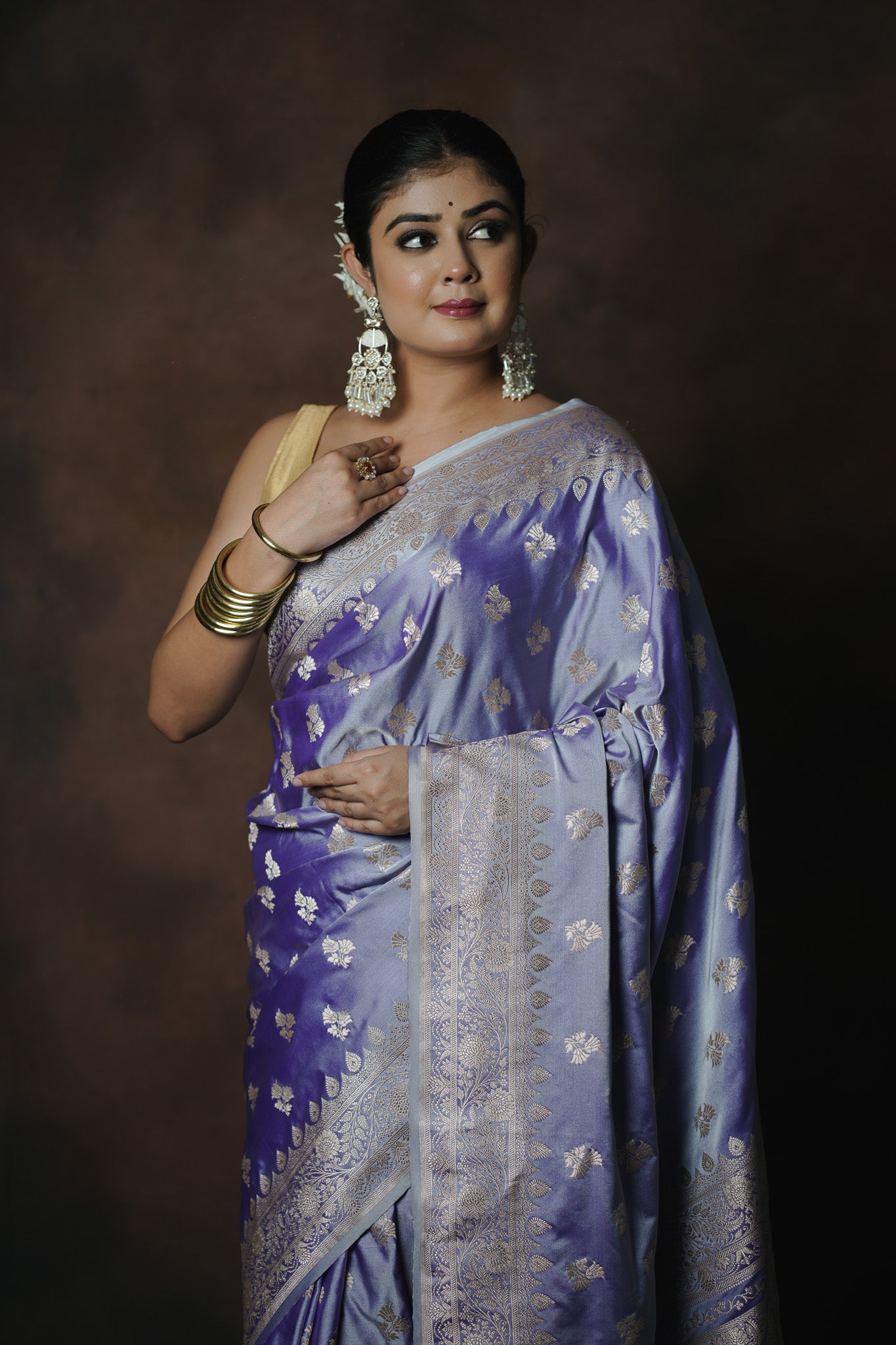 Banarasi Katan Mashru Silk Saree