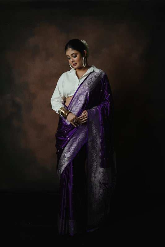Banarasi Katan Mashru Silk Saree