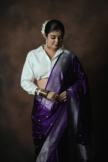 Banarasi Katan Mashru Silk Saree