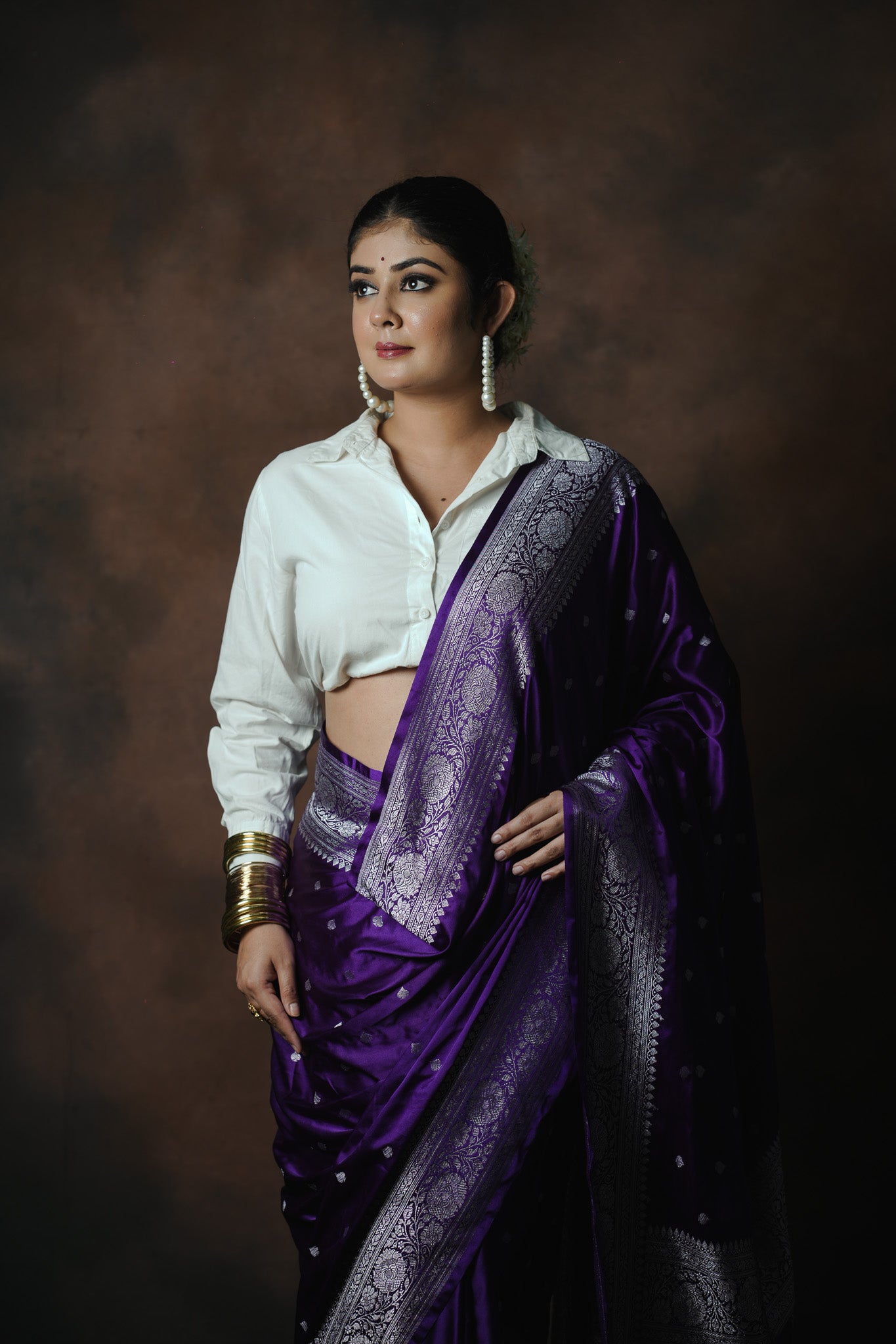 Banarasi Katan Mashru Silk Saree