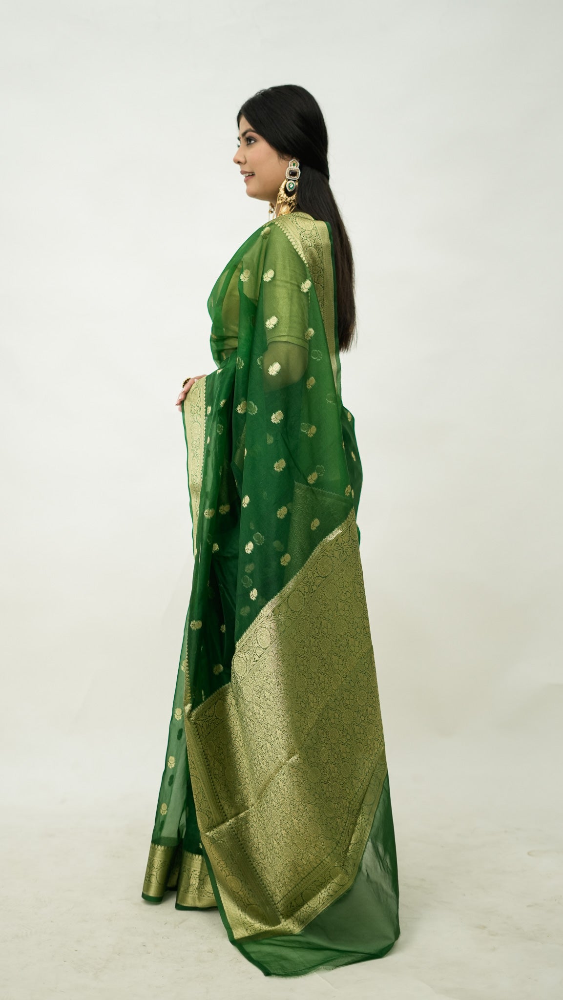Kora Organza Buti Saree