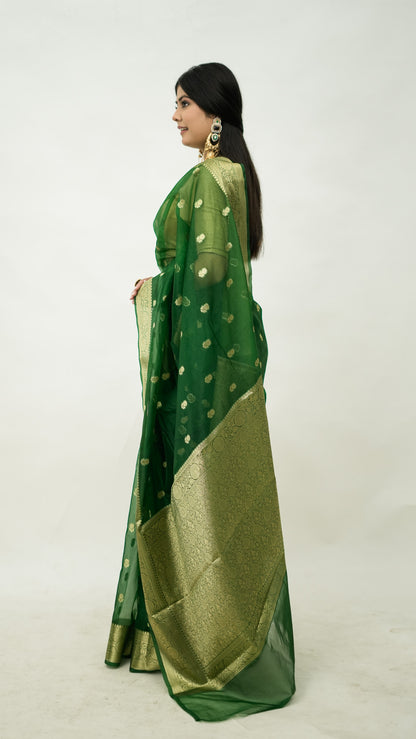 Kora Organza Buti Saree