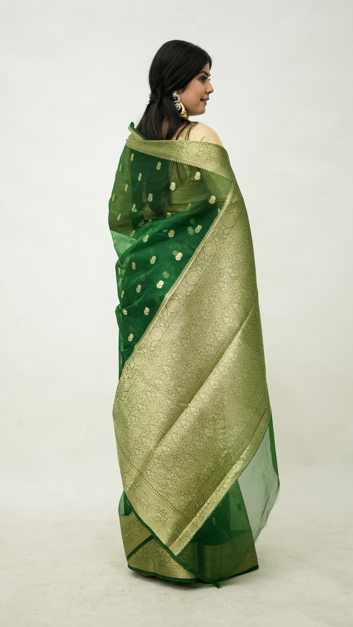 Kora Organza Buti Saree
