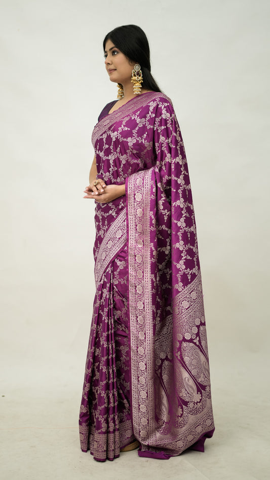Banarasi Pure Mashru Kataan Silk Saree