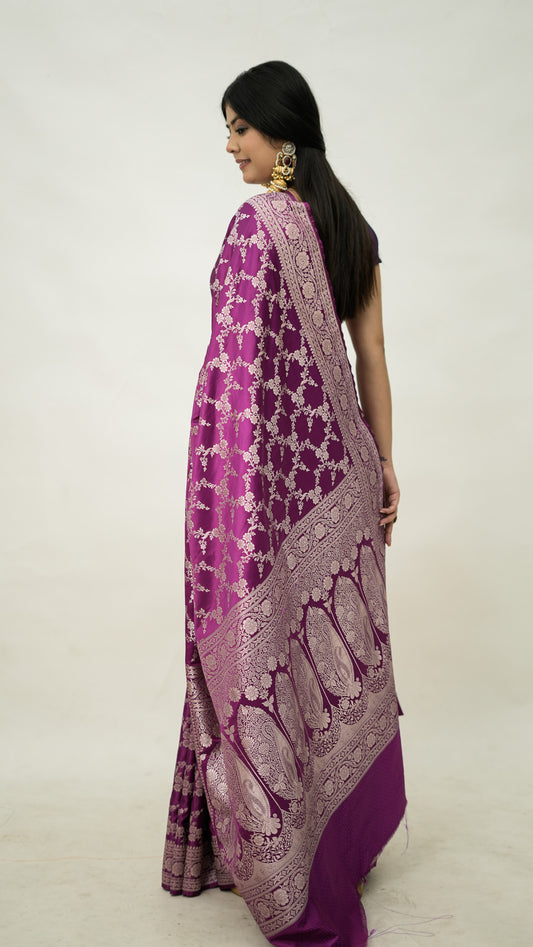 Banarasi Pure Mashru Kataan Silk Saree