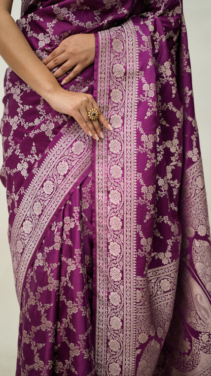 Banarasi Pure Mashru Kataan Silk Saree