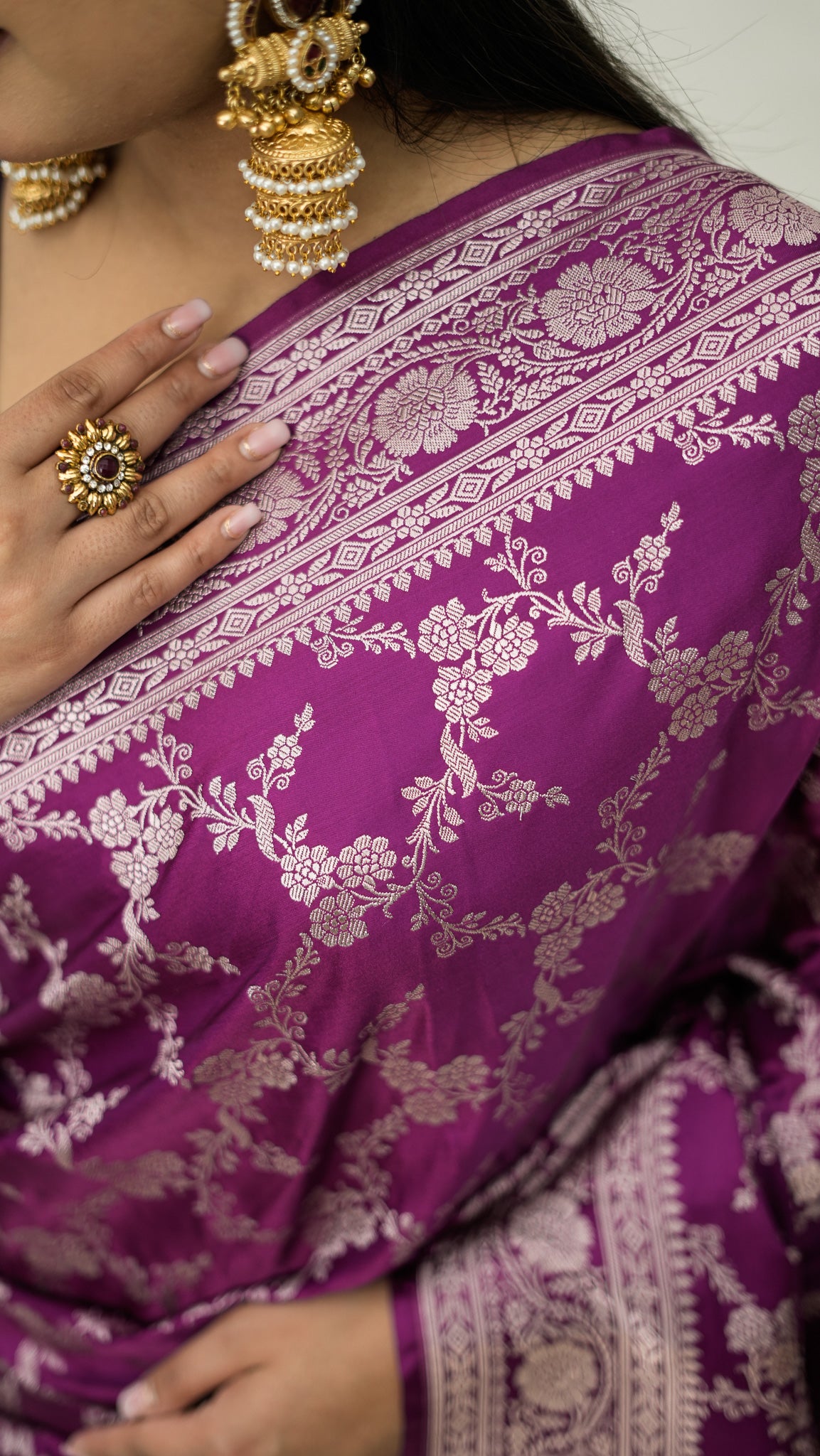 Banarasi Pure Mashru Kataan Silk Saree