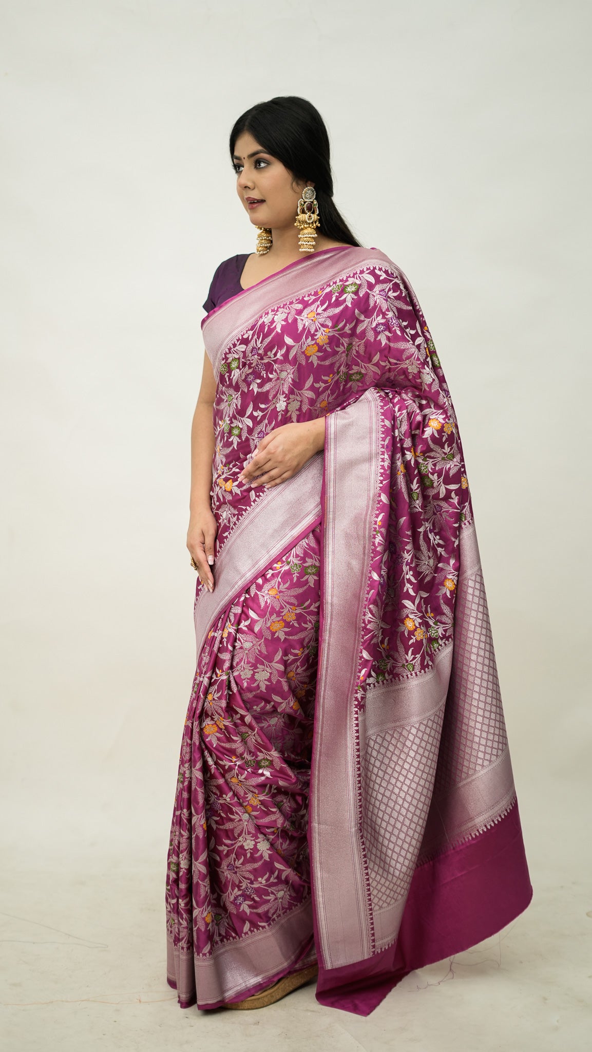 Banarasi Pure Meena Mashru Silk Sarees
