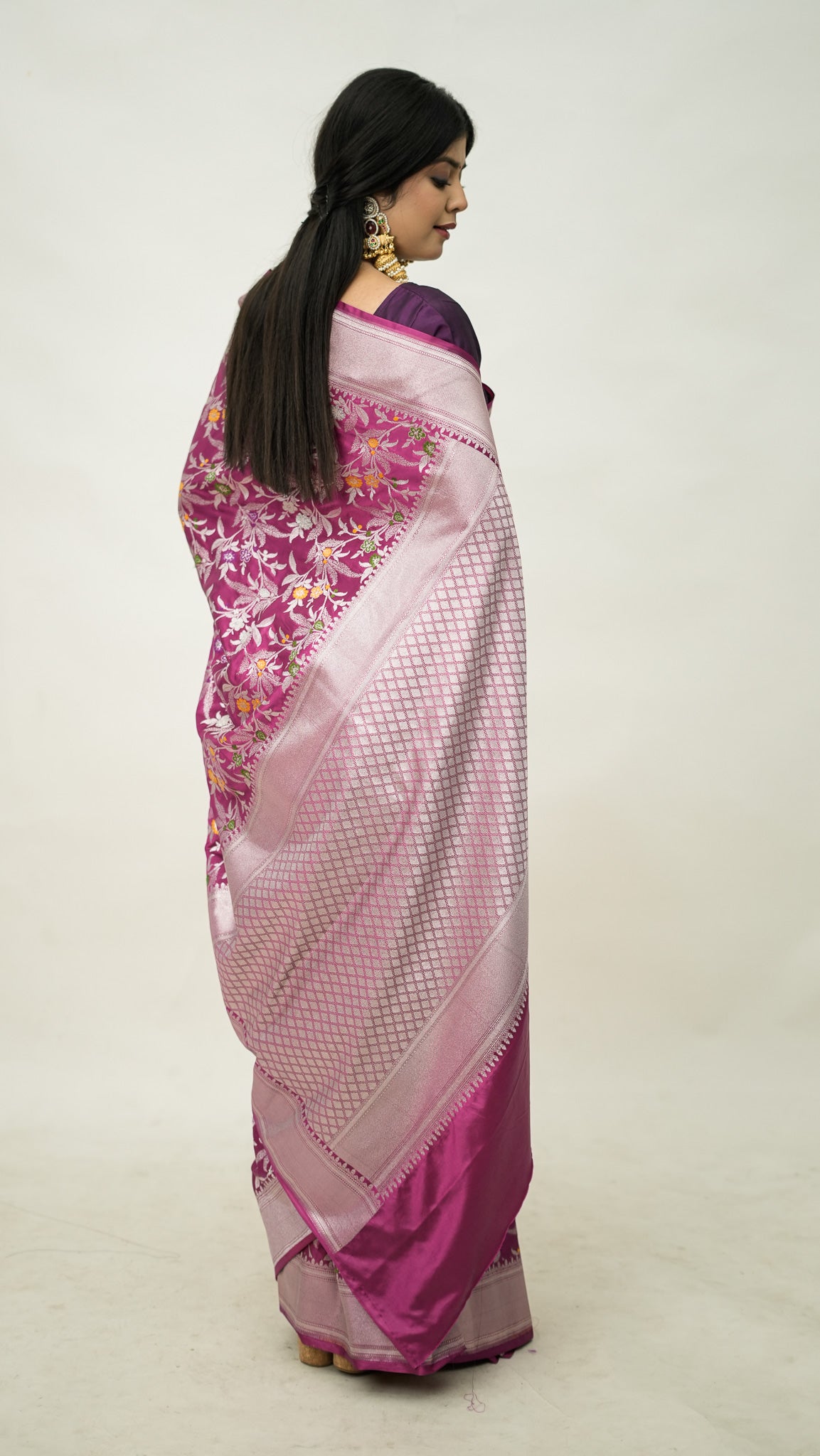 Banarasi Pure Meena Mashru Silk Sarees