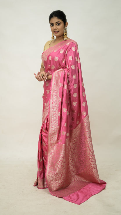 Banarasi Mashru Kataan Saree