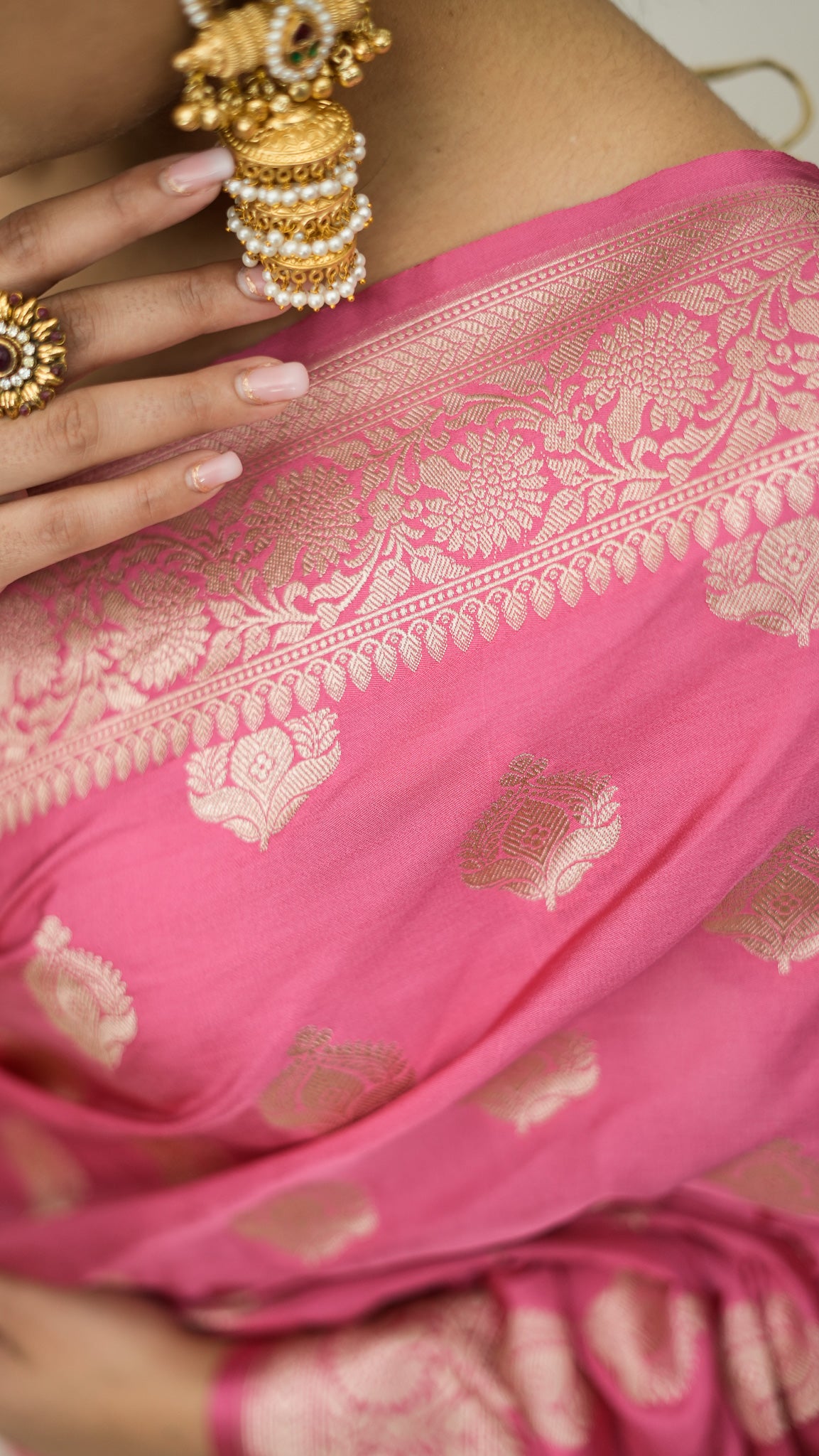 Banarasi Mashru Kataan Saree