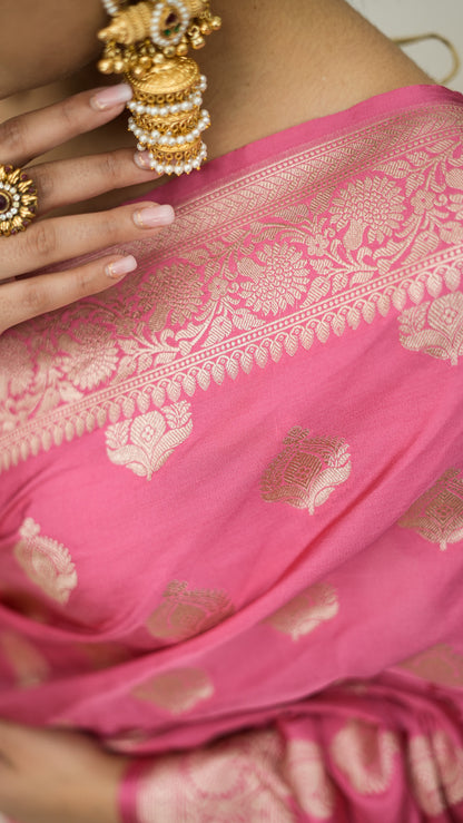 Banarasi Mashru Kataan Saree