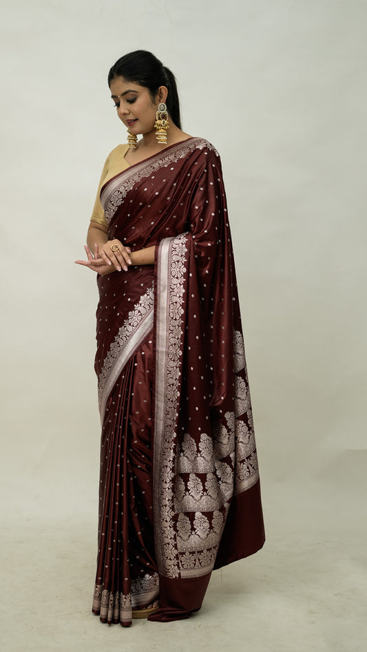 Banarasi Mashru Kataan Soft Silk Saree
