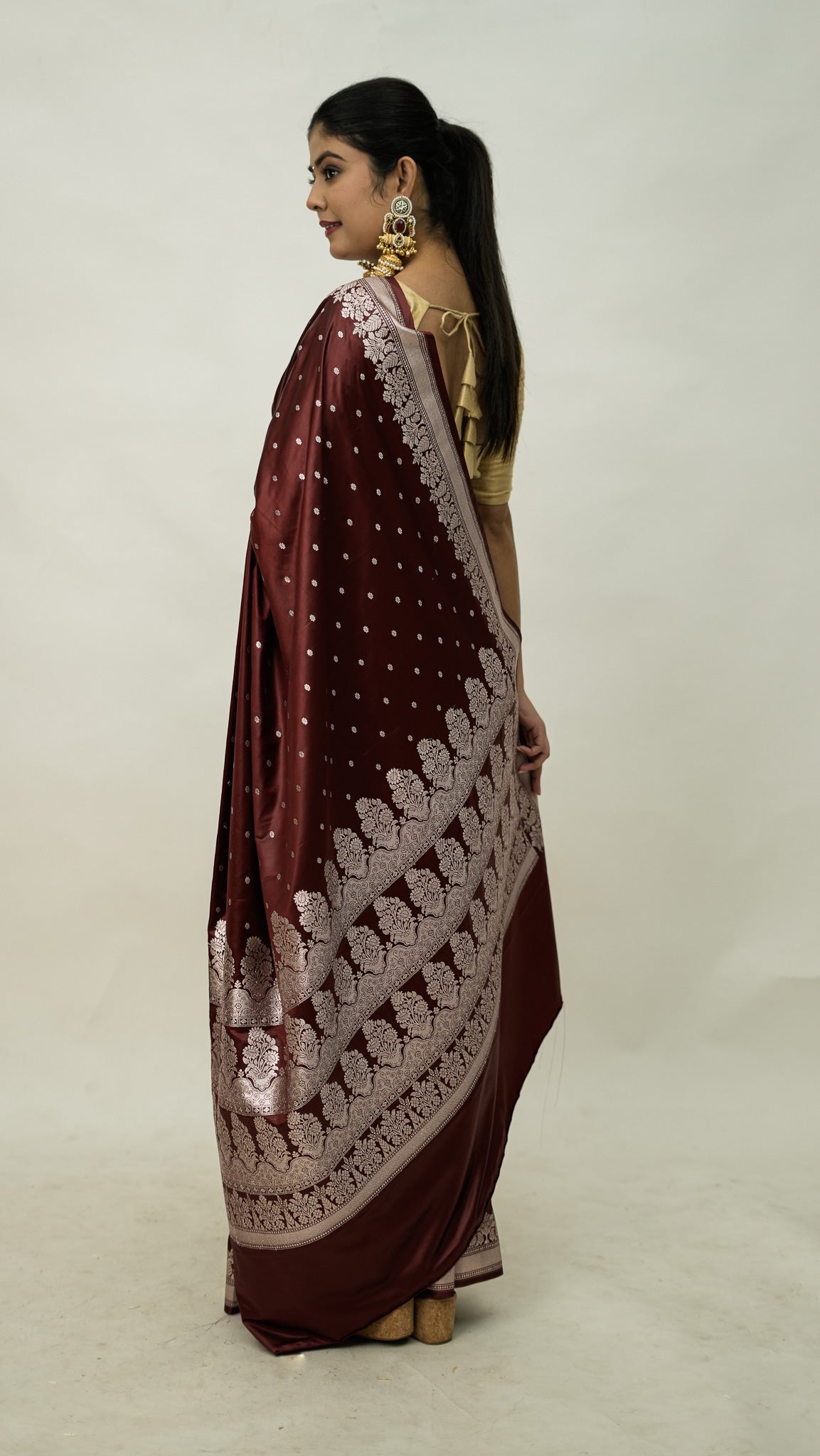 Banarasi Mashru Kataan Soft Silk Saree