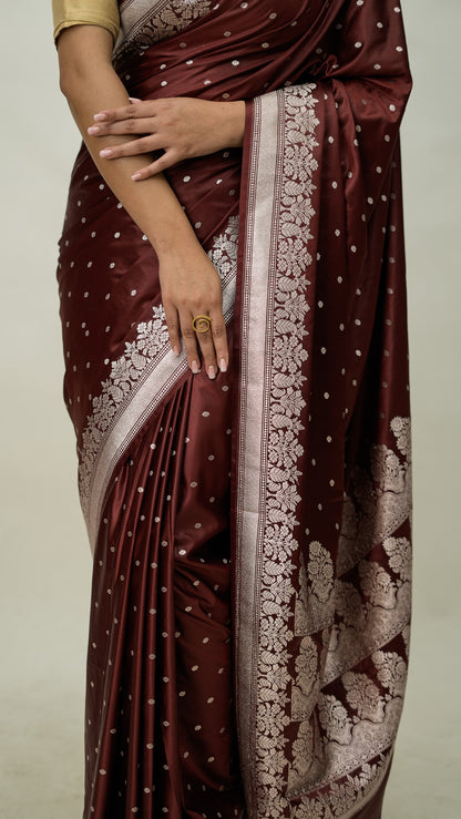 Banarasi Mashru Kataan Soft Silk Saree
