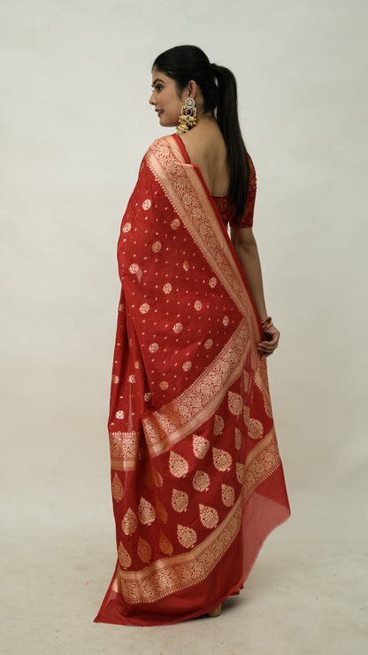 Banarasi Georgette Kataan Silk Saree