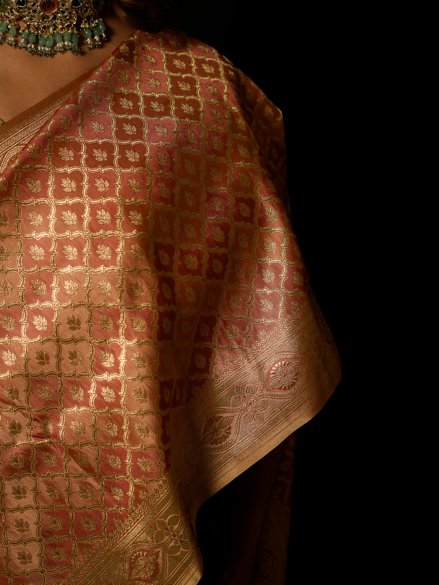 Satin Silk Rangkat Gharchola Saree
