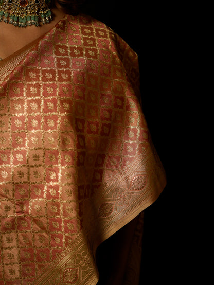Satin Silk Rangkat Gharchola Saree