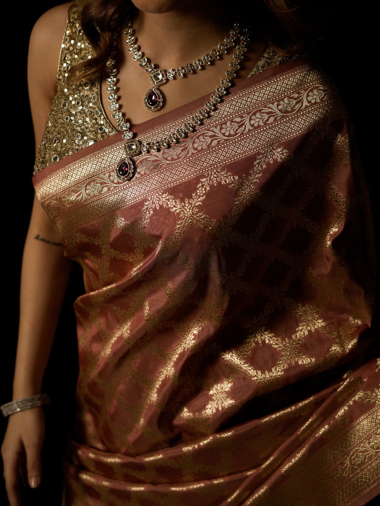 Chiniya Silk Rangkat Gharchola Saree