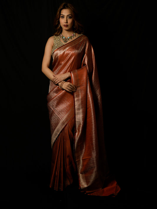 Satin Silk Brocade Saree