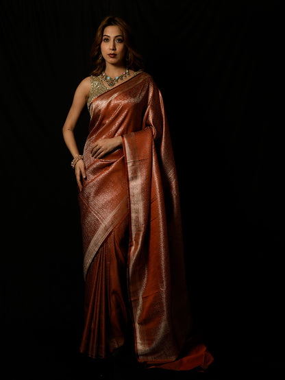 Satin Silk Brocade Saree