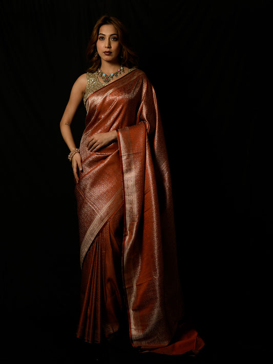Satin Silk Brocade Saree