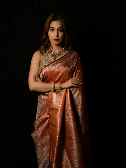 Satin Silk Brocade Saree