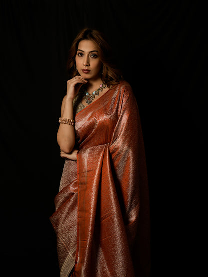 Satin Silk Brocade Saree