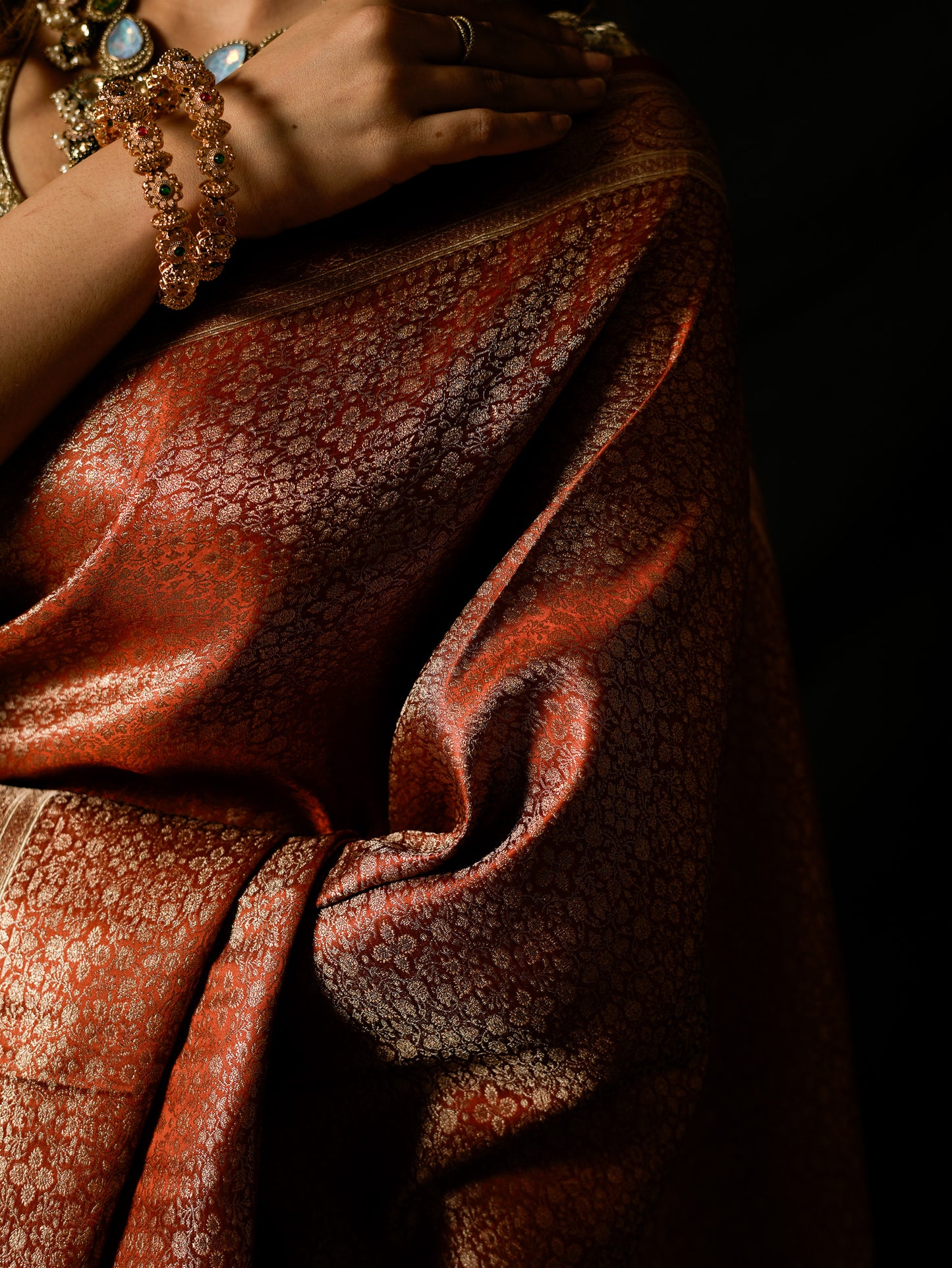 Satin Silk Brocade Saree