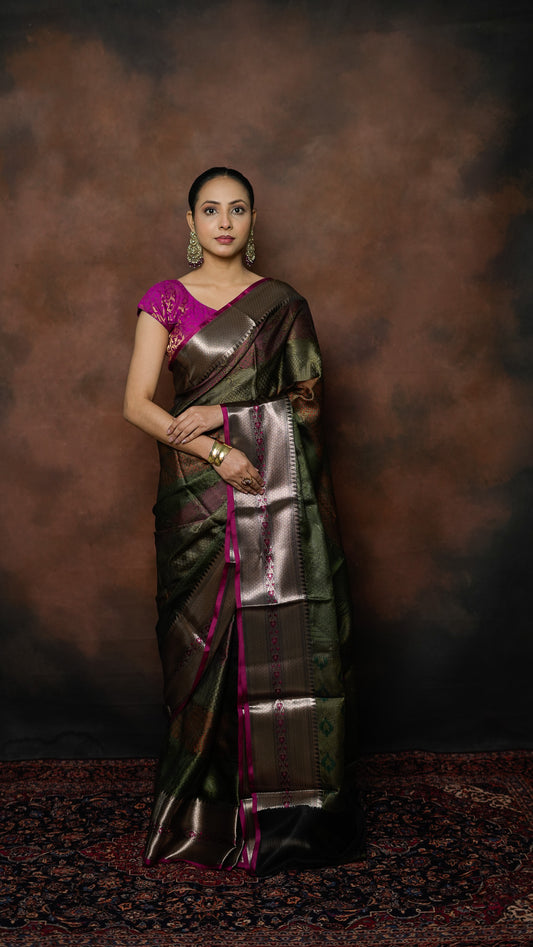 Art Katan Silk Saree with Zari Work