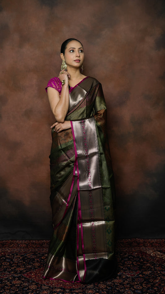 Art Katan Silk Saree with Zari Work